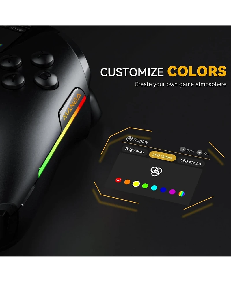 Manba One Wireless Gaming Controller with Interactive Screen for Switch, Switch 2, Pc, Android and iOS Charging Dock