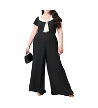 Unique Vintage Plus Wide Leg Jumpsuit