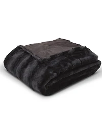Cheer Collection Ultra Soft Faux Fur to Microplush Reversible Cozy Warm Throw, 50" x 60"