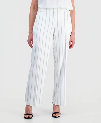 Kasper Women's Ava Striped Wide-Leg Pants