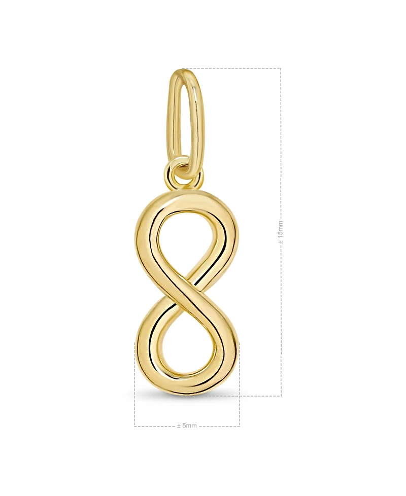 Devata Infinity Pendant in 14K Gold, approx. 0.4 grams.