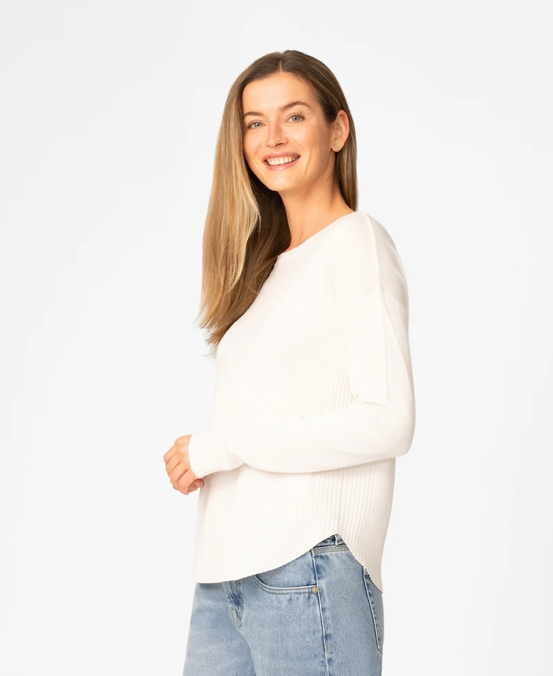 Melissa Paige Women's Round Hem Pull-On Sweater