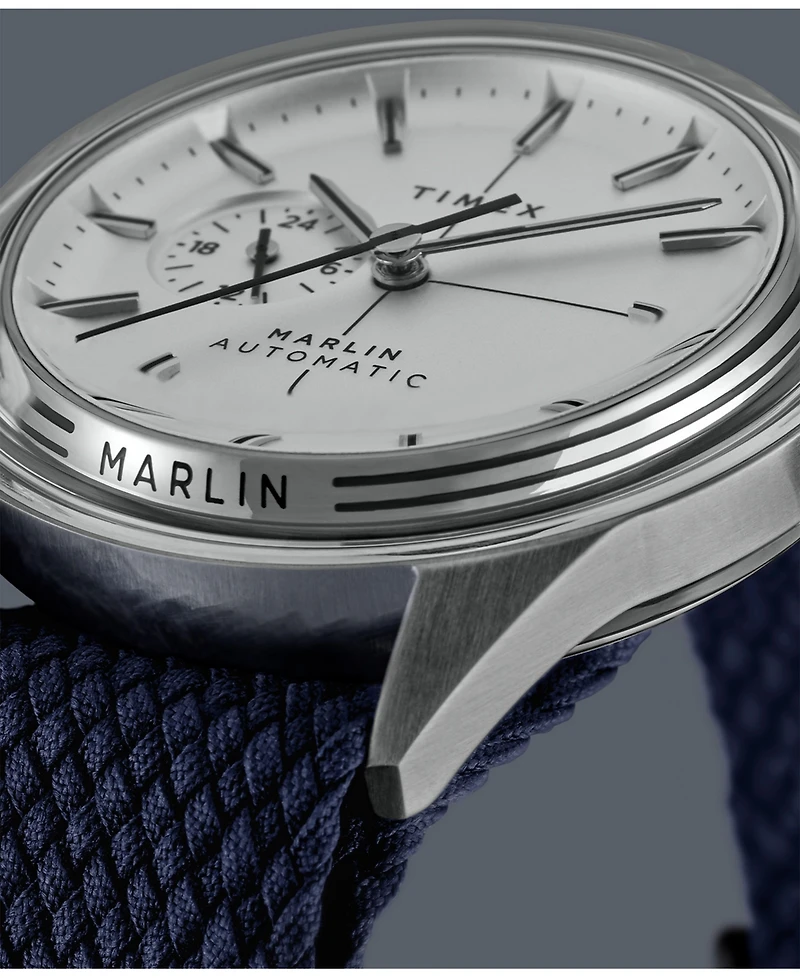 Timex Men's Automatic Blue Fabric Watch, 38mm