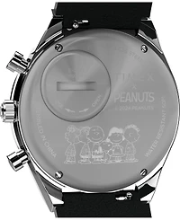 Timex Men's Chronograph Black Leather Watch, 40mm