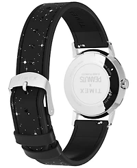 Timex Men's Mechanical Handwind Black Leather Watch, 34mm