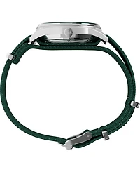 Timex Men's Mechanical Automatic Green Fabric Watch, 38mm