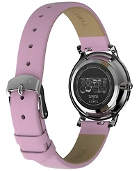 Timex Women's Quartz Analog Purple Leather Watch, 31mm
