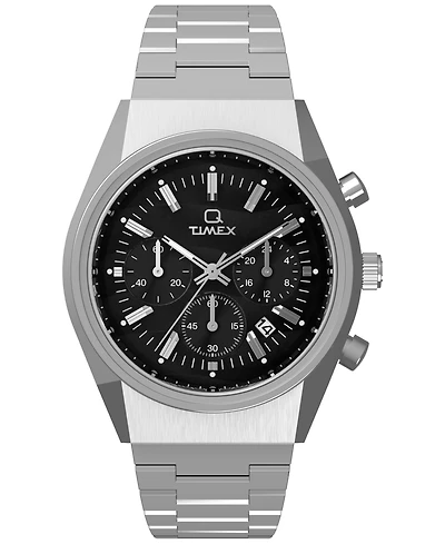 Timex Men's Chronograph Silver-Tone Stainless Steel Watch, 40mm