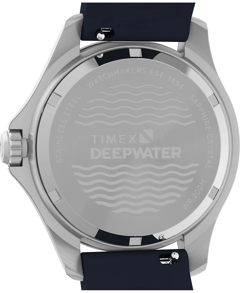 Timex Unisex Quartz Analog Blue Hnbr Rubber Watch