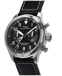 Timex Men's Chronograph Brown Leather Watch, 41mm