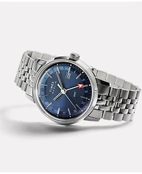 Timex Men's Quartz Analog Silver-Tone Stainless Steel Watch, 40mm