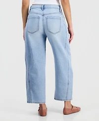Celebrity Pink Juniors' High Rise Barrel-Leg Jeans
