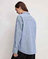 Good American Women's Poplin Oversized Shirt, Regular and Plus
