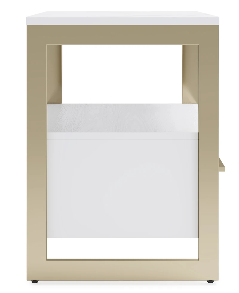 Furniture 26" Emila 1-Drawer Stone Nightstand