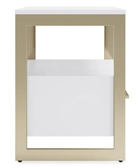 Furniture 26" Emila 1-Drawer Stone Nightstand