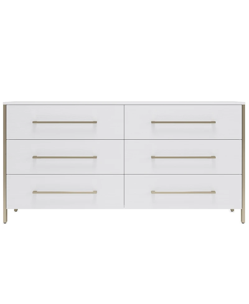 Furniture Emila 3-Pc. Queen Bed Set Upholstered Queen Bed, 2-Drawer Nightstand and Dresser