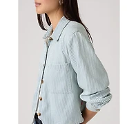 Levi's Juniors' Tini Long-Sleeve Hadley Stripe Utility Shirt