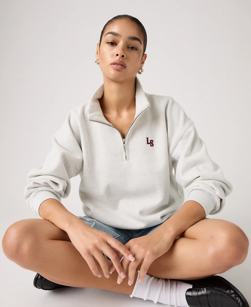 Levi's Juniors' Graphic Boxy 1/4-Zip Sweatshirt