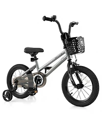 Kids Training Bike Adjustable with Dual Brakes and Front Basket