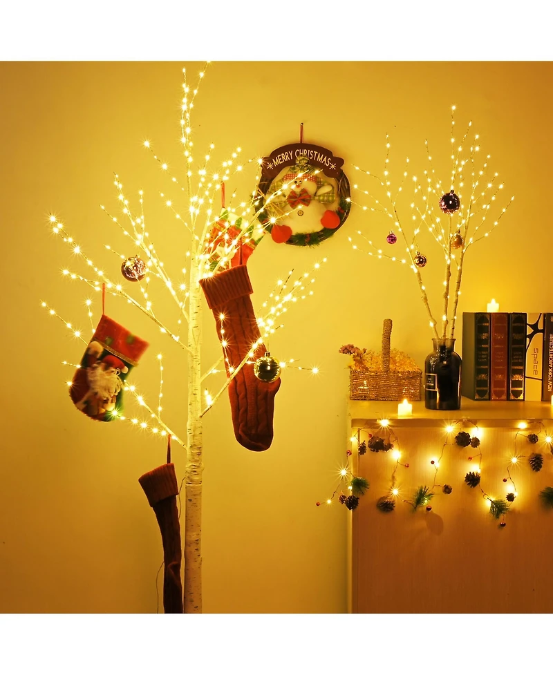 Yescom 18" Christmas Stockings Handmade Chunky Red Cable Knit Mantel Decoration 4 Pack