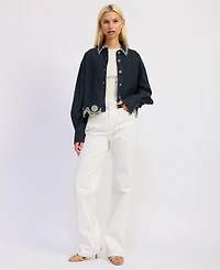 En Saison Women's Natalia Button Front Top