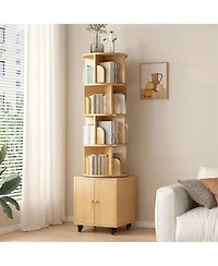 Boyel Living 5-Tier Book Shelf Organizer, 69.68" Floor-Standing Mdf Bookcase for Small Spaces