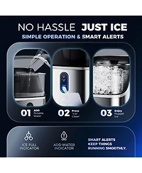 Euhomy 35-lb Ice Per day Nugget/Pebble Ice Maker ( Silver )