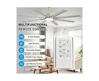 Sofucor 84-inch Standard Industrial 8-Blade Led Ceiling Fan with Remote and Intelligent Control and Voice Function
