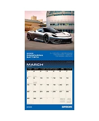 Motor Club Supercars | 2026 12 x 24 Inch (Hanging) Monthly Square Wall Calendar