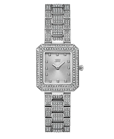 Jbw Women's Arc Crystal Diamond (0.06 ct. t.w.) Swiss Quartz Stainless Steel Watch, 23mm