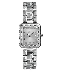 Jbw Women's Arc Crystal Diamond (0.06 ct. t.w.) Swiss Quartz Stainless Steel Watch, 23mm