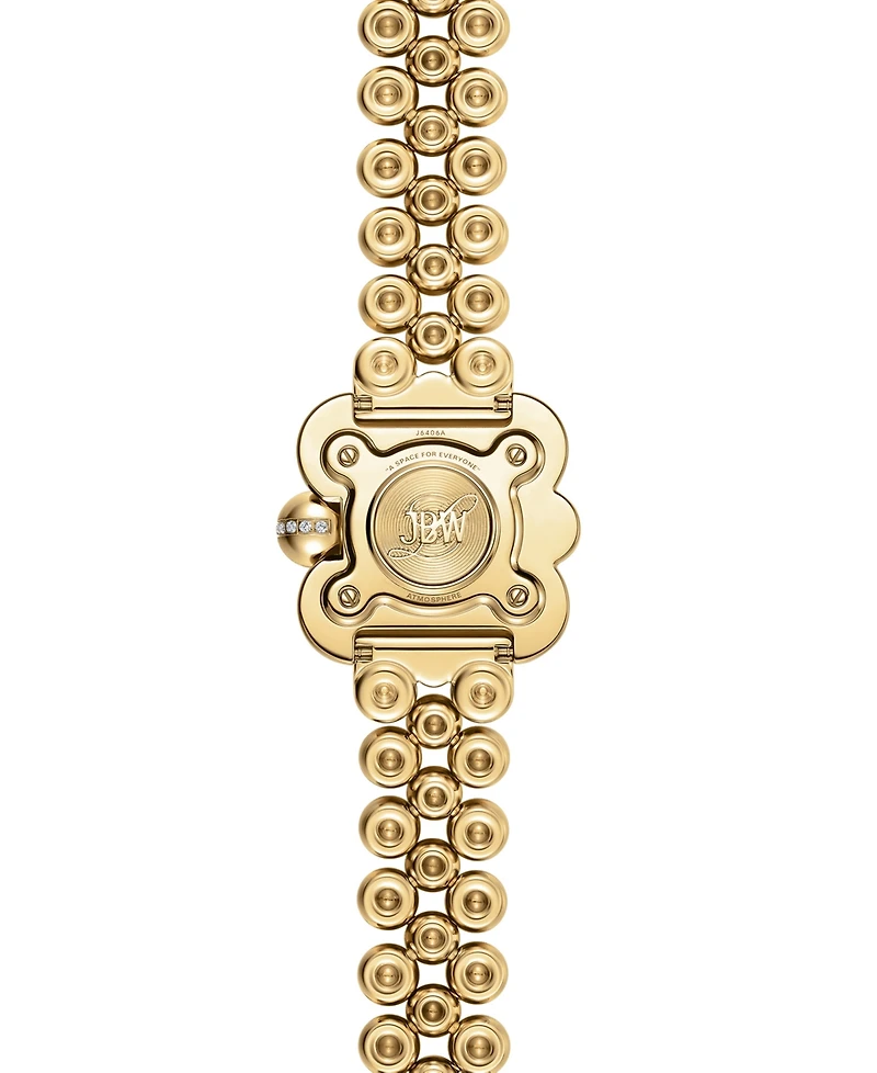 Jbw Women's Atmosphere Crystal Swiss Quartz 18k Gold-Plated Stainless Steel Watch, 30mm