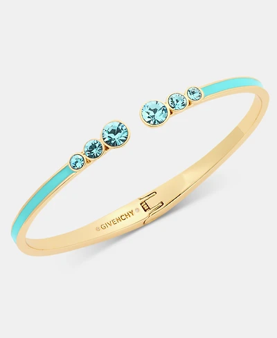 Givenchy Color Crystal & Inlay Open Bangle Bracelet