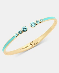 Givenchy Color Crystal & Inlay Open Bangle Bracelet