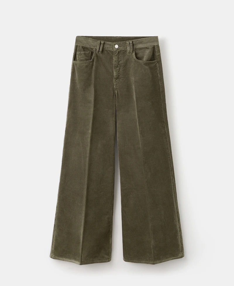 Mango Women's Wide-Leg Corduroy Jeans