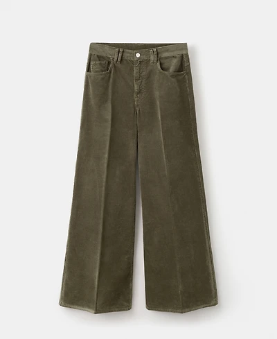 Mango Women's Wide-Leg Corduroy Jeans