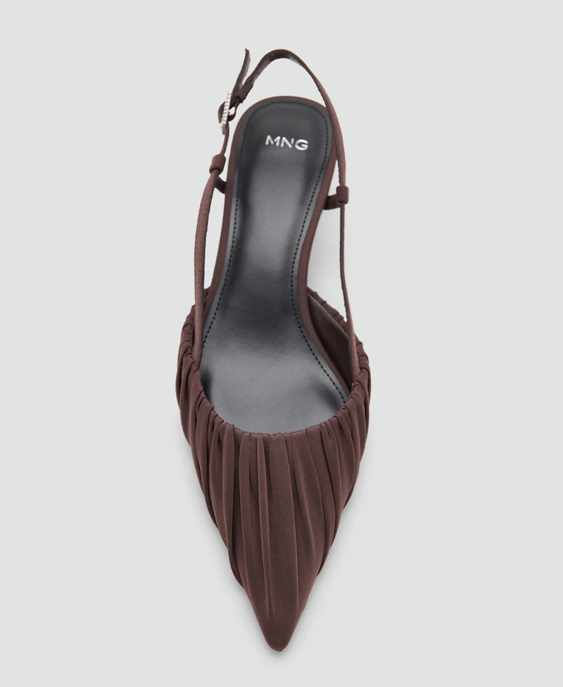 Mango Women's Ruched Kitten-Heel Shoes