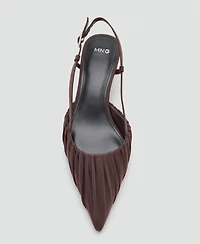 Mango Women's Ruched Kitten-Heel Shoes
