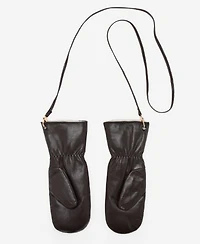 Mango Women's Leather Mitts