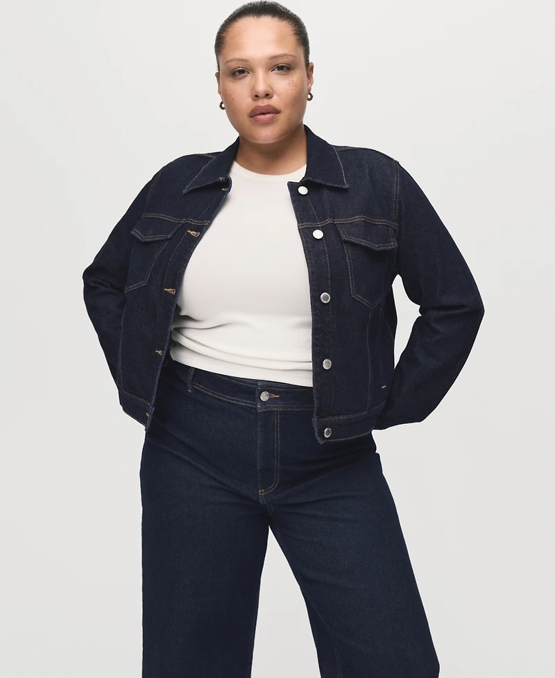 Mango Women's Catherin Culotte High-Rise Jeans