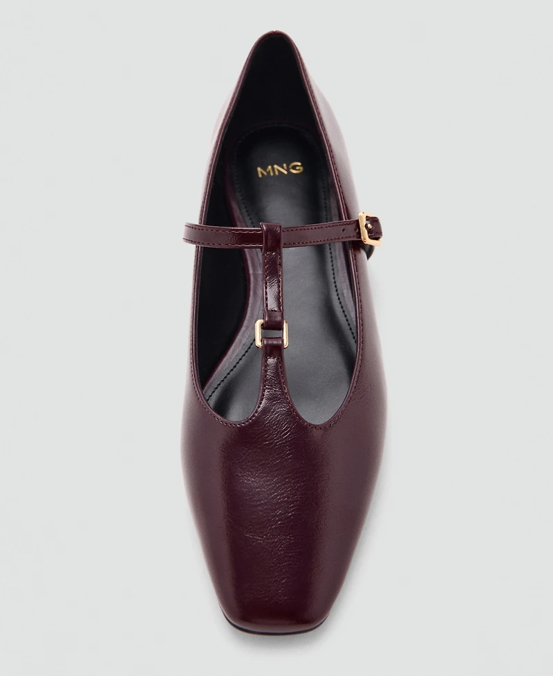 Mango Women's Flat Strips Shoes