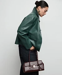 Mango Women's Pockets Faux-Effect Jacket