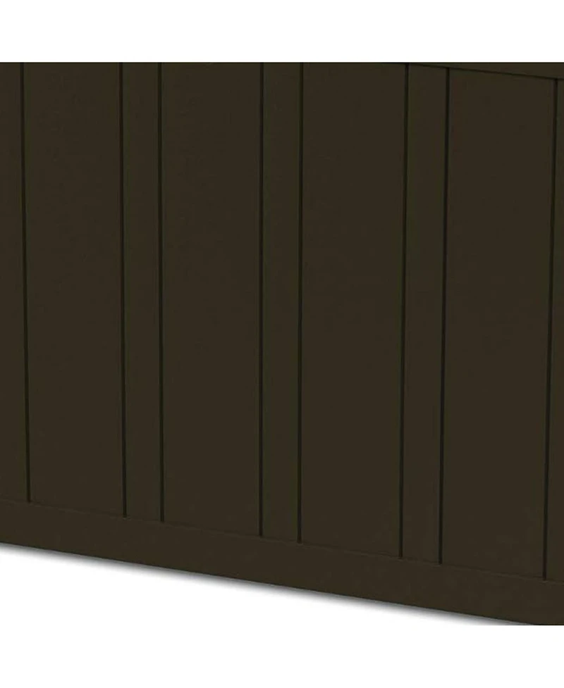 Ram Quality Products Outdoor Backyard Patio Storage Deck Box, 71 Gallon, Brown