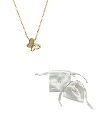 Adornia White Mother Of Pearl Butterfly Necklace