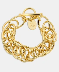 Lauren Ralph Lauren Gold-Tone Multi Link Toggle Bracelet