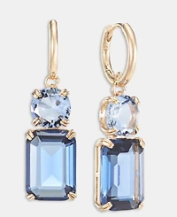 Lauren Ralph Gold-Tone Glass Stone Mixed Cut Drop Earrings