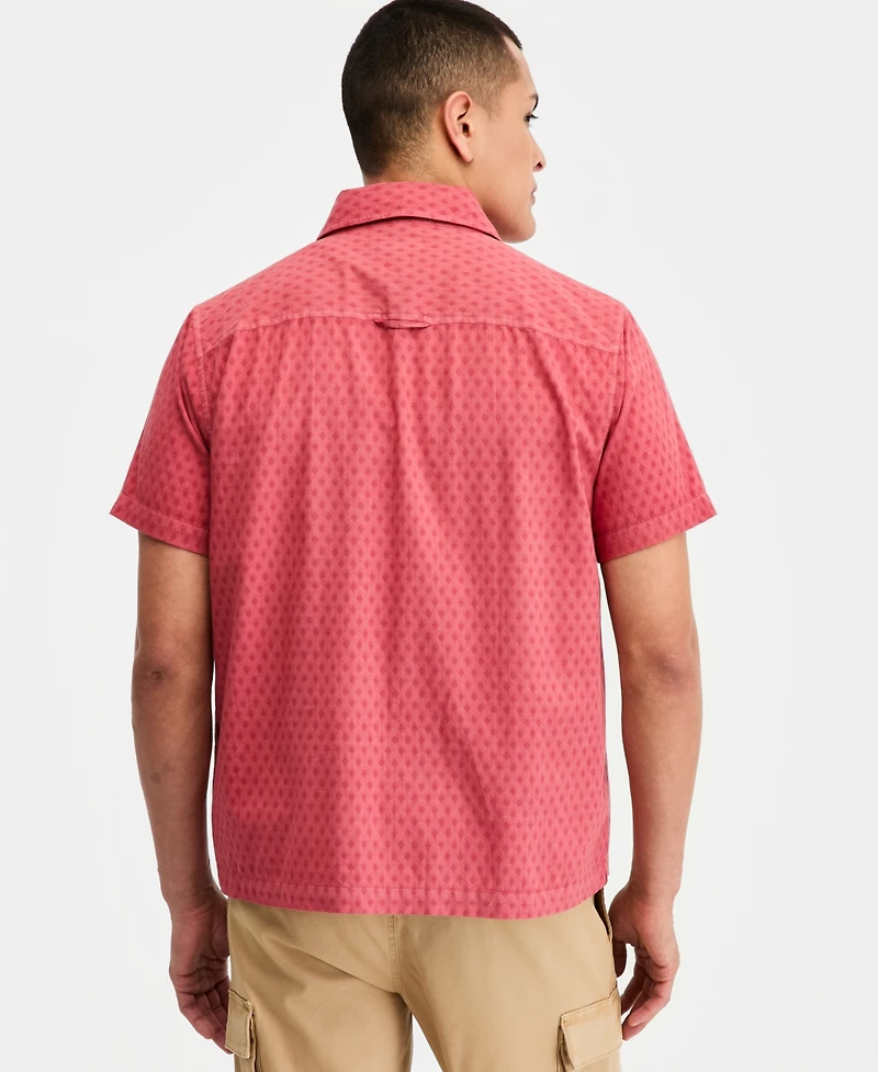 Sun + Stone Men's Catfish Textured Short-Sleeve Shirt, Macy's Exclusive