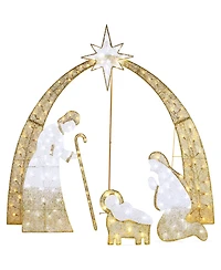 Best Choice Products Lighted 2D Christmas Nativity Scene Outdoor Decor w/ Twinkling Led Lights