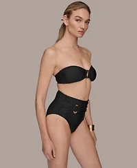 Donna Karan Women's Shirred Bandeau Bikini Top