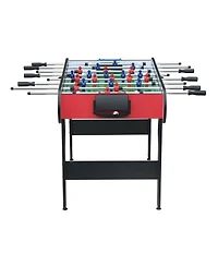 Rbied 5FT Red Mdf Foosball Soccer Table with Steel Rods and 4 Balls, Indoor Football Game Table for Family Recreation or Game Rooms - Rbied